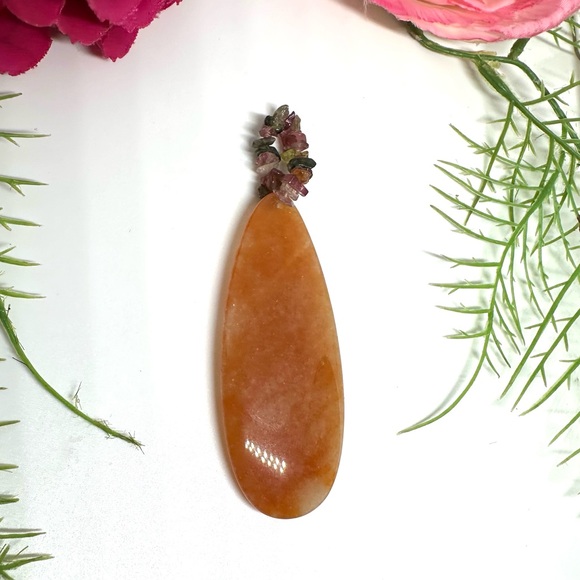 Newcarnelian Gemstone Teardrop Pendant Charm